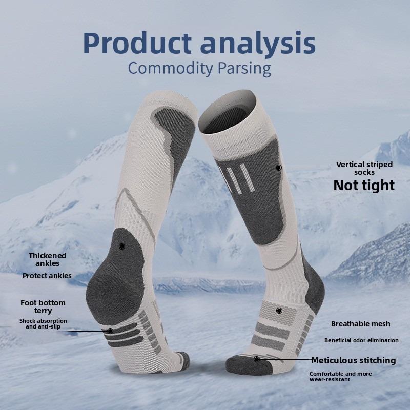 Men's Winter Thickened Warm Ski Mountaineering High Socks