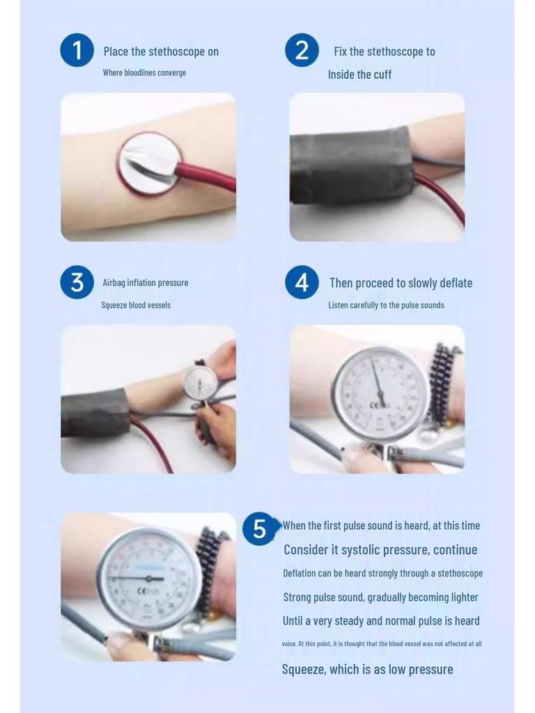 Jinshikang Sphygmomanometer: Portable Upper Arm Inflatable Bulb Blood Pressure Monitor Cuff.