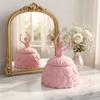 Plastic Angel Trinket Box Pink Jewelry Container Exquisite Ballet Dancer Jewelry Box  Table Decor