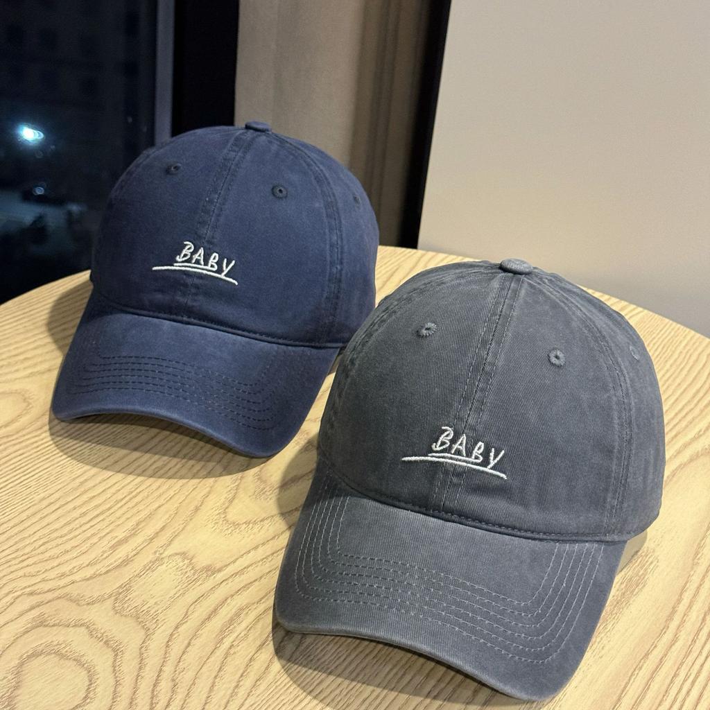 New Early Autumn Korean Style Duck Hat for Men Niche Trendy Brand Versatile Four Seasons Retro Baseball Cap with Face and Small Letters