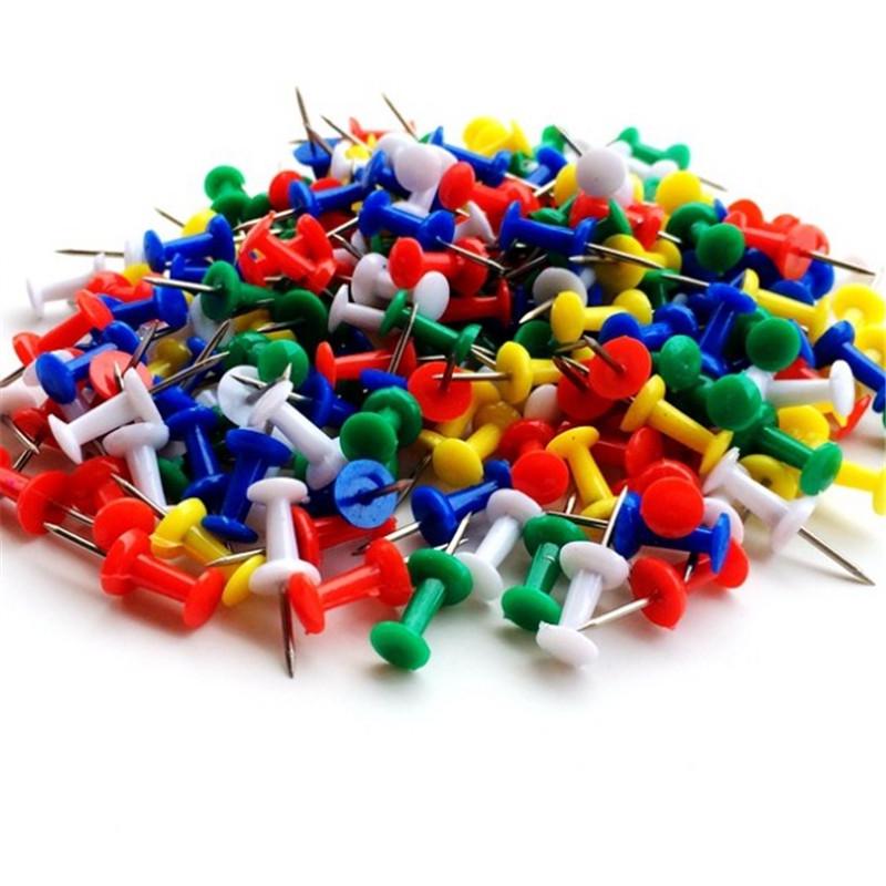 300-Box Set: Colorful Drawing Board Pushpins with Flat U-Shaped Heads
