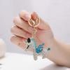 PYNASA Rhinestone Unicorn Keychain for Women, Cute Unicorn Animal Key Holder Accessory, Gift for Car, Backpack, Bag, Tag, Charm, Blue