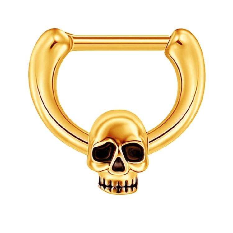 Stylish Skull Nose Studs Elegant Stainless Steel Skull Nose Pin Nose Stud Perfect For Individualized Decoration