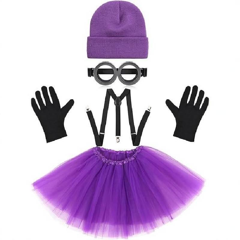 

Уютная и стильная вязаная шапка-бини с миньонами из мультфильма «Гадкий я», подходящая для всех сезонов и полов. фиолетовый