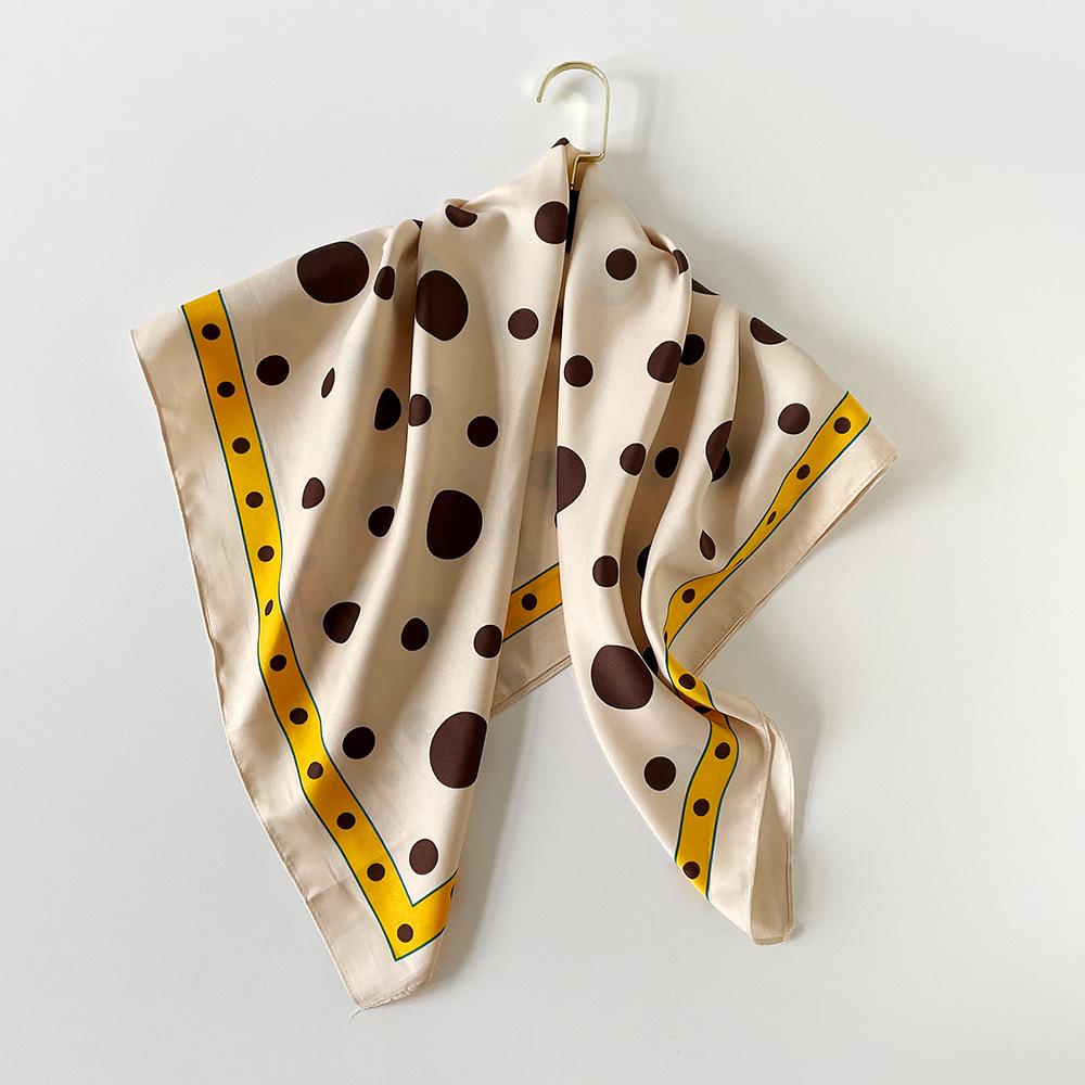 New Spring and Summer Twill Printed Silk Scarf for Women High-end Design  Square Scarf  Fashionable Sunscreen  Headscarf