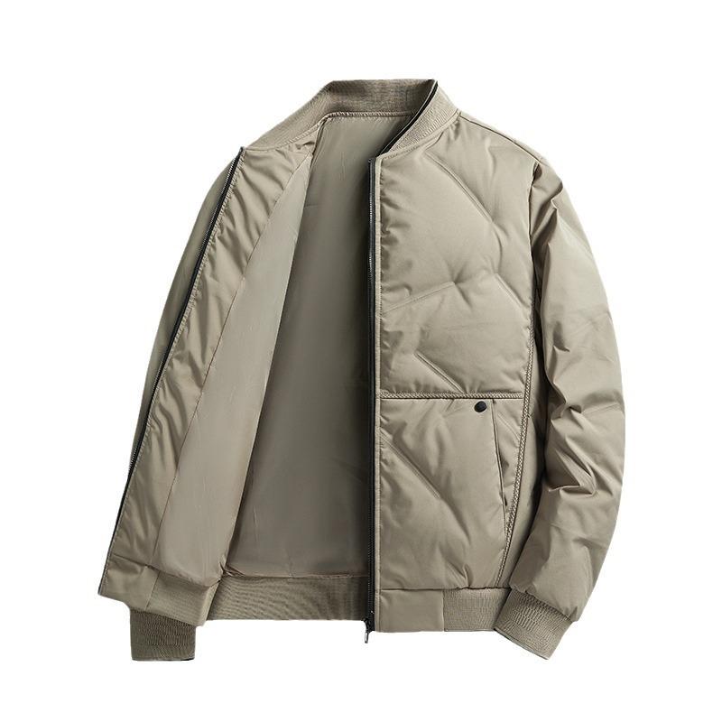 Quality light luxury down jacket men's light and thin short medium business men's baseball collar jacket dad jacket tide
