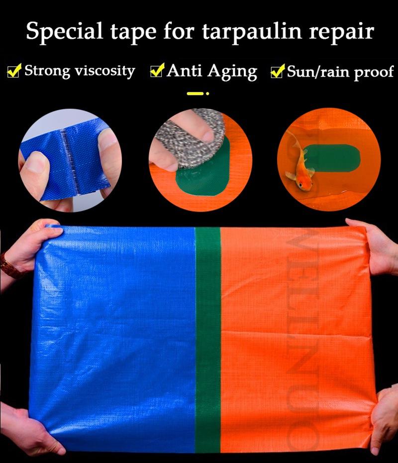 1Roll Universal Outdoor Awnings Tarp Truck Car PE PVC Tarpaulin Repair Glue Waterproof Adhesive Tape