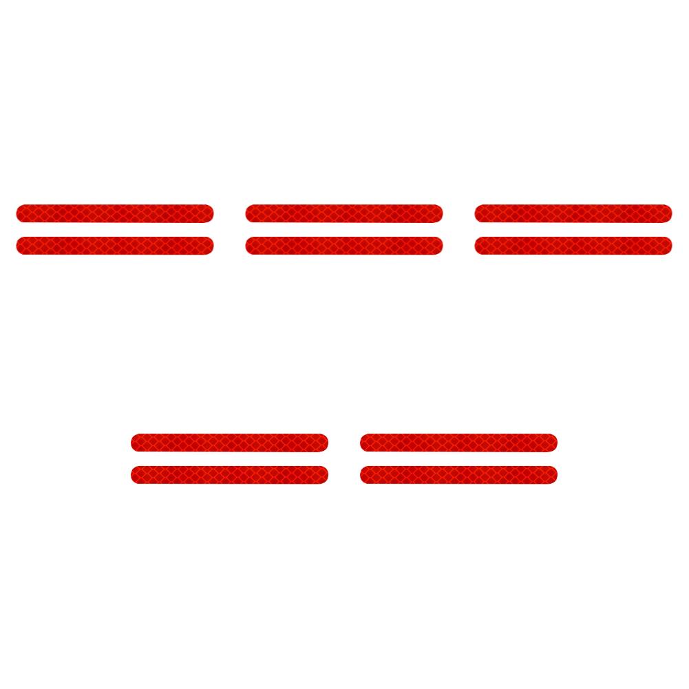 2/10Pcs Car Exterior Reflector Sticker Reflective Warning Strip Tape Secure Warning Anti-collision Reflector Stickers Decals