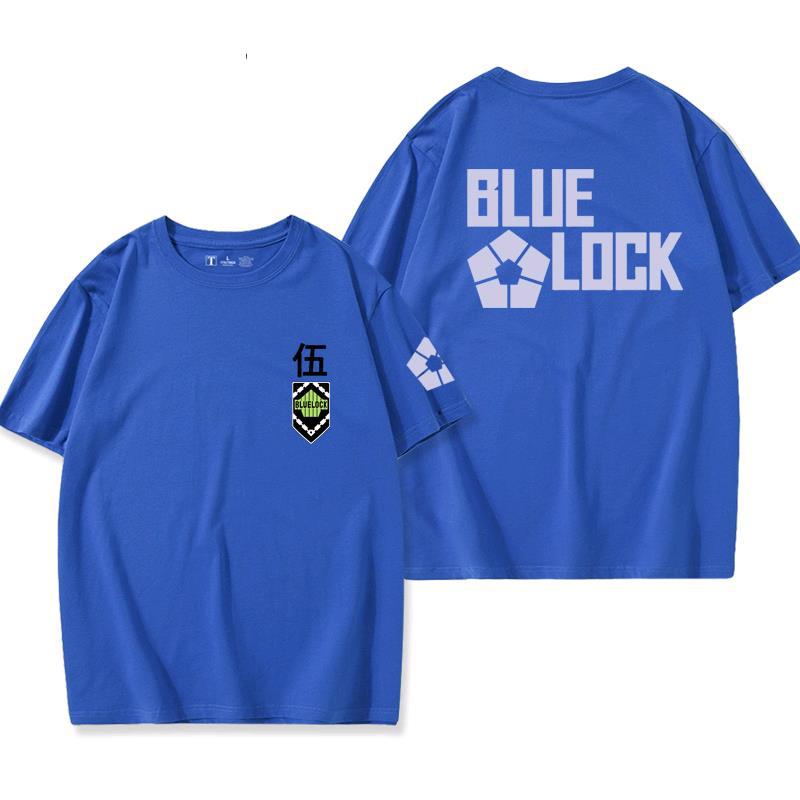 

BLUE LOCK Аниме периферийная косплей-рубашка Футболка С коротким рукавом Чистый Мир а 100% хлопок мужская верхняя рубашка с принтом Футболка Лето S