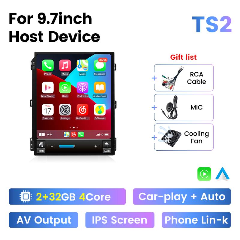 Navifly 9.7" For Tesla Vertical Screen Universal Android Car Radio Multimedia Player GPS BT Carplay Auto Stereo 2 Din Head Unit