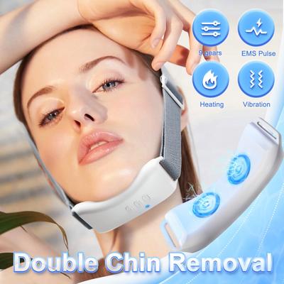 Aparat de îndepărtat gușa cu vibrații, Chin-Up, Masaj facial V-Face, Dispozitiv de lifting facial EMS, Centură modelatoare V-Line Up Face Lift