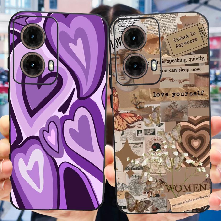 For Motorola Moto G85 Case New Fashion Painted Cover 6.67'' Soft Silicone Phone Case For Moto G85 G 85 MotoG85 Back Cover Bumper
