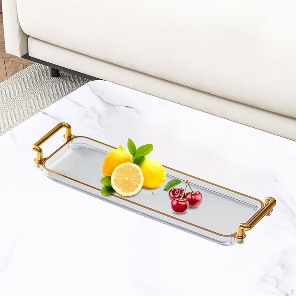 Elegant Serving Tray with Handles for Entertaining and Home Decor