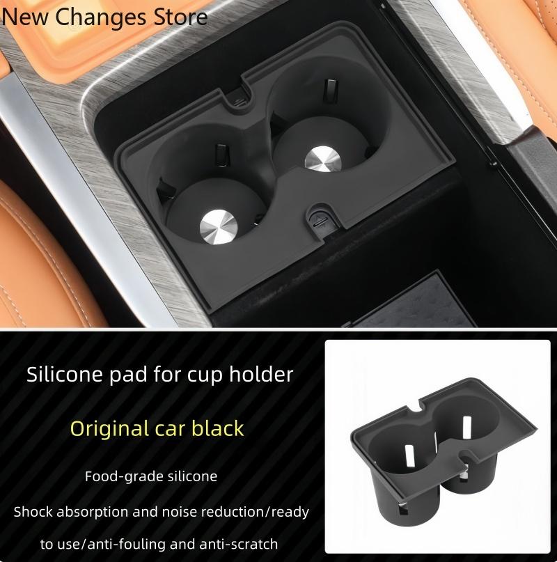 For GMW TANK 500 Hi4-t Hi4-Z Car Central Control Water Cup Protective Pad Auto Water Cup Holder with Metal CD Ring Silicone Pad