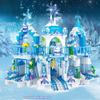 463 sztuk przyjaciele dom księżniczka lodowy zamek śnieg Model świata klocki ulica miasta widok cegły edukacyjne zabawki dla dziewczynek prezent