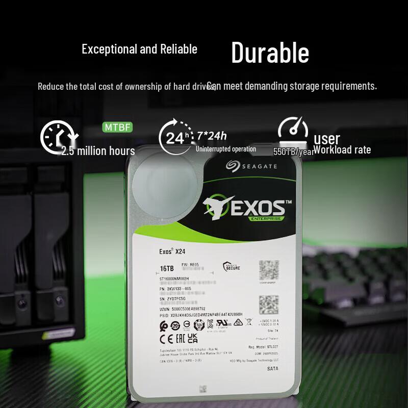 

Seagate Exos 16TB Enterprise NAS Hard Drive