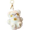 (White) Stuffed Lucky Cat Keychains | Lucky Cat Animals Keychain,Plush Lucky Cat Keychain, Plushie Key Pendant for Car, Schoolbag, Bag