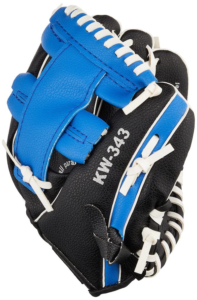Mănușă KAISER Dragonfly pentru baseball, model catchball, pentru antrenament, pentru elevii de școală primară, softball, agrement, sporturi de familie, negru x albastru, 9.5 KW-343