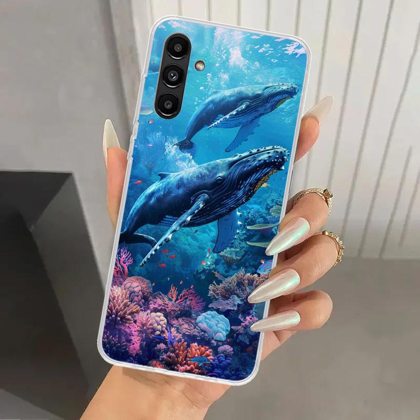 Humpback Whale Sea Giant Phone Case for Samsung Galaxy A17 A16 A37 A26 A36 A57 A56 A15 A25 A35 A55 A14 A24 A34 A54 A13 A23 A33 A