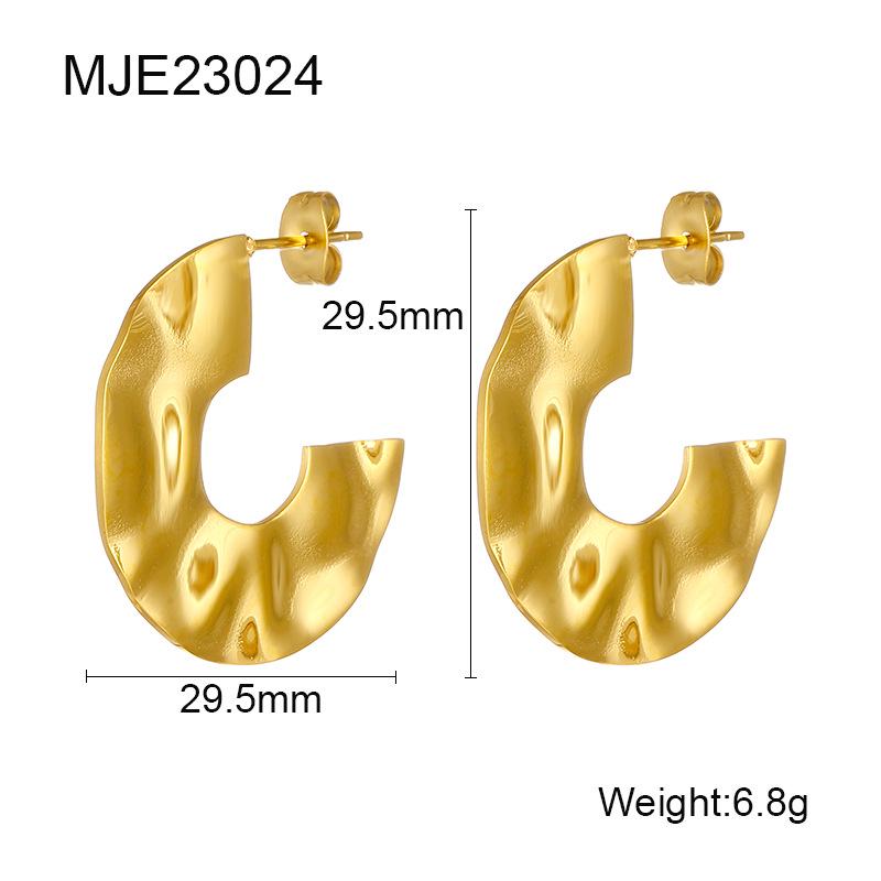 

Высококлассные серьги-заявления из нержавеющей стали во французском стиле 18K золотой