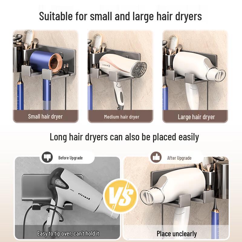 Punch-Free Bathroom Toothbrush & Storage Organizer