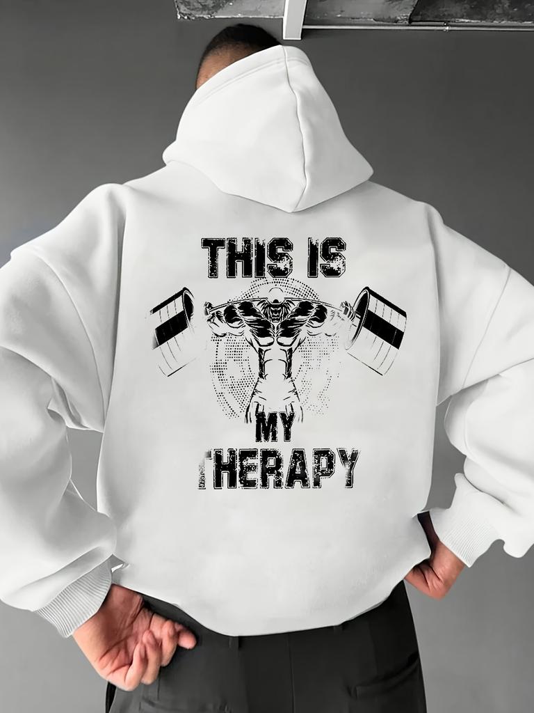 Men's Outdoor Warm Hooded Sweatshirt, New Autumn and Winter Style, Men's Fitness Hooded Sweatshirt, Gym Workout Sweatshirt.