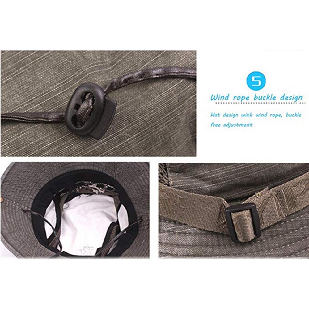 Men'S Classic Solid Color Fisherman'S Hat With Mesh Breathable And Durable Fabric Sunscreen Flat Top Hat Tourist Fishing Hat