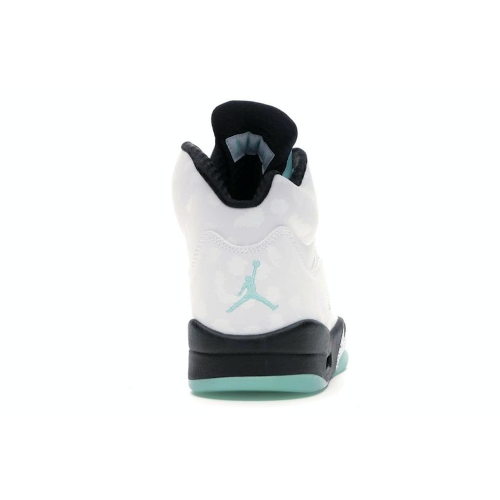 Air Jordan 5 Retro Island Green Unisex Sneakers White Black CN2932-100