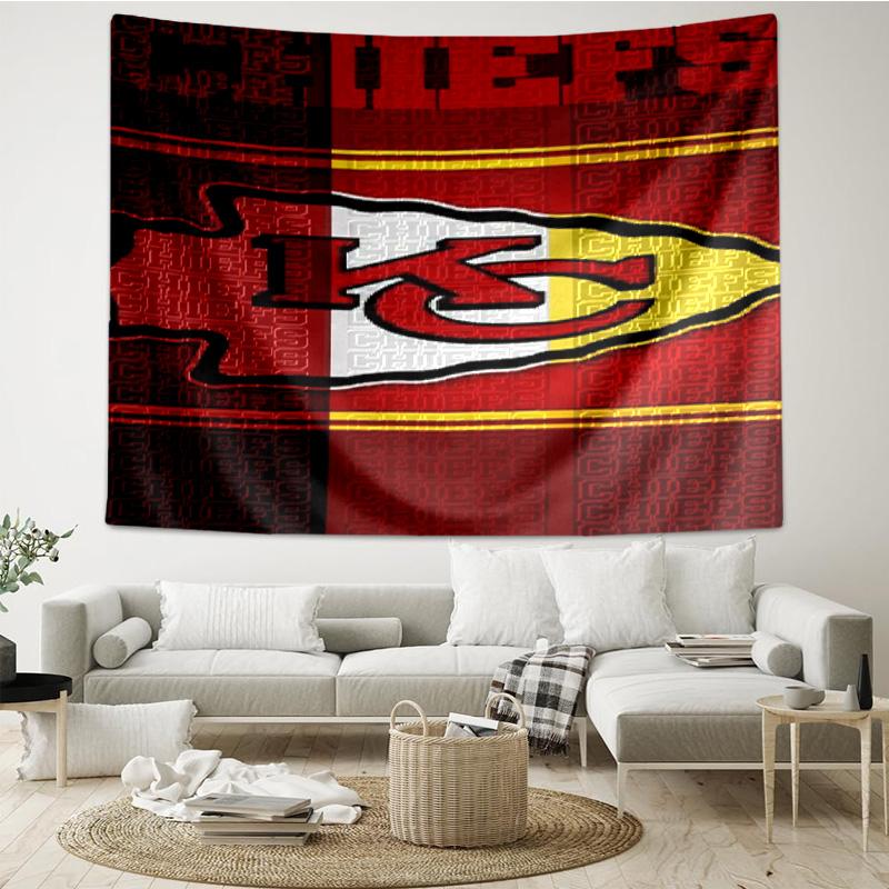 Kansas City Chiefs Logo Tapestry Hanging for Bedroom,Livingroom, Playroom,Decor Art Room Wall Tapestry Holiday and Birthday Gifts