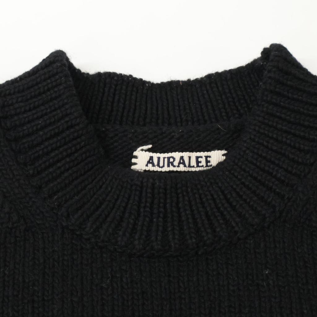 AURALEE A8AP01FU Wool Sweater tops 4 blackUsed