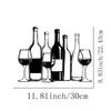 Metal Wine Glass Wall Art 11.81 Inch Minimalist Decor Indoor Outdoor Hanging Gift