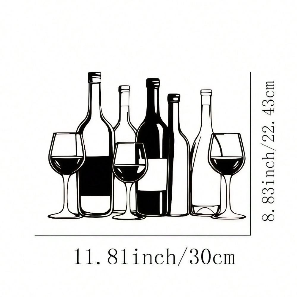 Metal Wine Glass Wall Art 11.81 Inch Minimalist Decor Indoor Outdoor Hanging Gift
