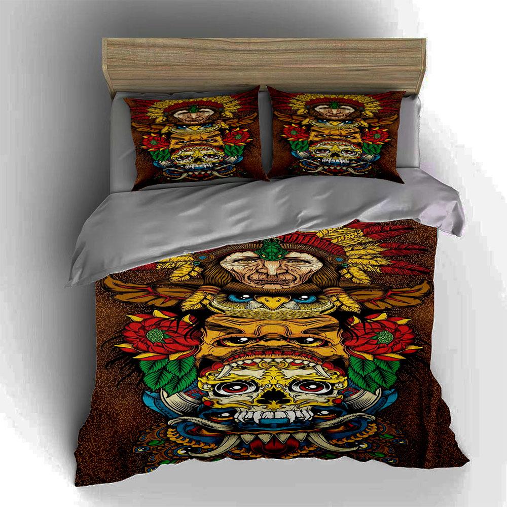 Animal Face Tribal Headdresses. Bedding Sets Duvet Cover Sets Duvet Covers Pillowcases(1 * Duvet Cover 2 * Pillowcases, Without Duvet Insert)