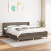 Slatted Bed Base with Mattress - Taupe 160x200 Cm - Adjustable Headboard - Pocket Springs - Optimal Comfort