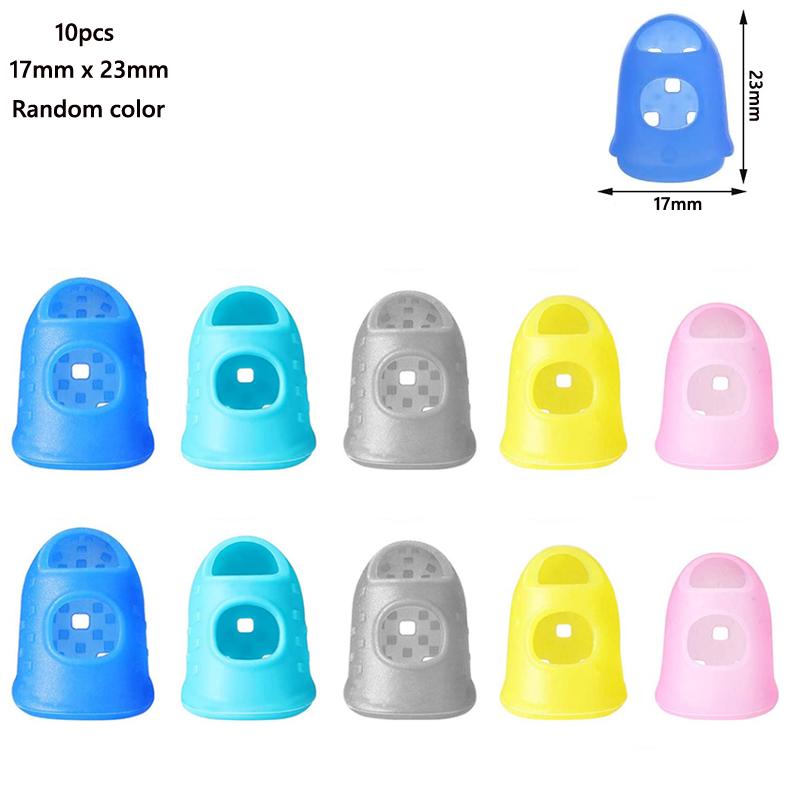 5/10 ks Silikonový návlek na prst Skluz Proti opaření Jehla Překlápěcí Kniha Peníze Hraní na klavír Hrot náprstku vyhloubený Prodyšný