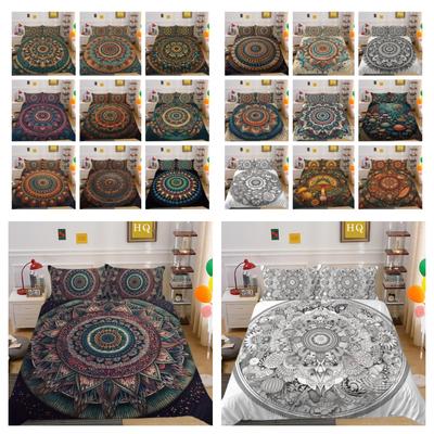 Sada povlečení do domácnosti s potiskem Mandala Módní design Sada povlaků na přikrývky Jednodílné sady povlaků na přikrývky dvou velikostí