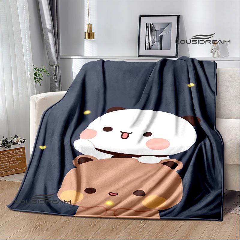 Cute cartoon bear Printed blankets picnic blanket Warm Flannel blankets Soft and comfortable blanket bed linings Birthday Gift