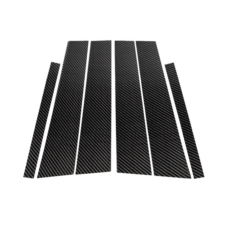For Mercedes Benz C GLK Class W204 W205 Car Molding Exterior Carbon Fiber Window B-pillar Cover Stickers Trim