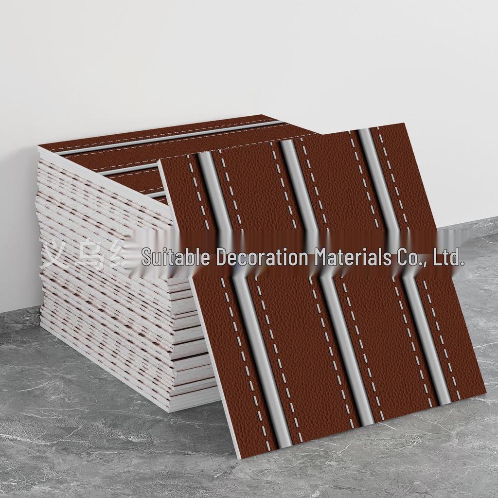Self-Adhesive Pink Marble Wallpaper: Waterproof, Heat-Resistant Wall Sticker with Aluminum Plastic Panel