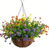 Spring and summer gardening iron frame coconut palm flower basket hanging basket flower pot hanging basket 1pc