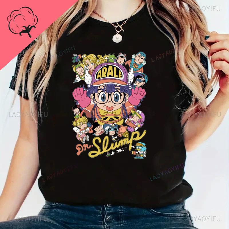 Arale DrSlump Tee Tshirt Pure Cotton  Graphic T Shirts  Y2k Top  Women Clothing