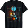 Planeta Abstraktní Umění Geometrický Grafický Motiv Tričko Planeta