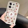 Cherry Print TPU Soft Case For Xiaomi 14T Pro 13T Poco F6 X6 X5 Redmi 13C Note 14 13 12 Pro Shockproof Lens Protection Matte Solid Color Phone Cover