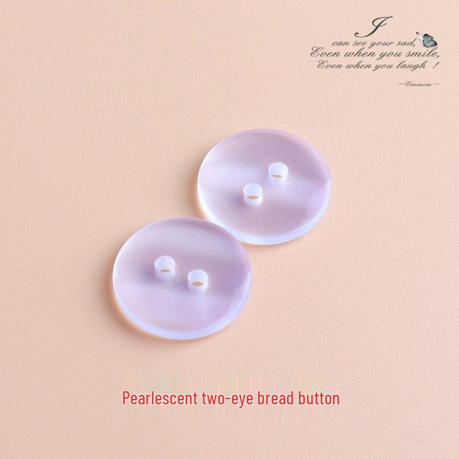 Round Four-Hole Pearlescent Resin Buttons: Black/White, Wide/Thin Edge, Hand-Sewn for Shirts & Cardigans