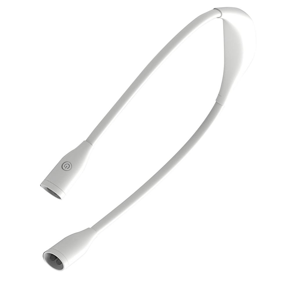 Rechargeable LED Neck Reading Light 360 Degree Universal Adjustment Book Light for Reading in Bed White