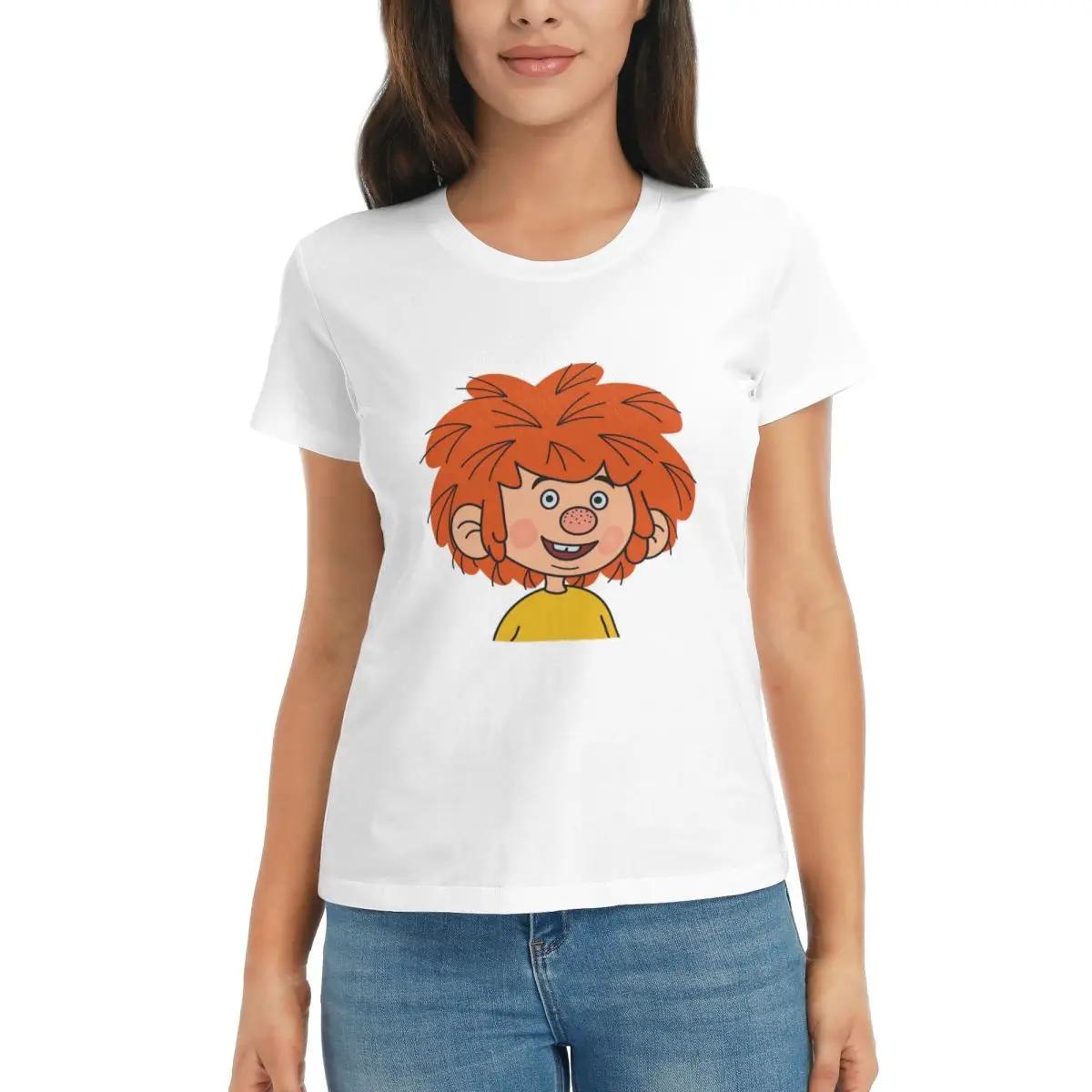 

Женская футболка Pumuckl Летняя с коротким рукавом Футболки с круглым вырезом Хлопковые футболки Одежда Топы Уличный стиль S