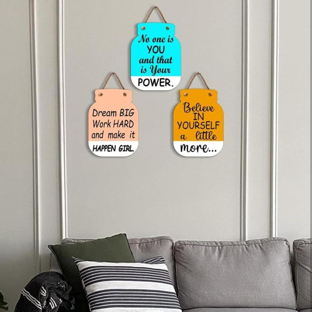 Wall Art MDF Wooden Hanging for Living Room | Bedroom | Home Decor | Office | Gift | Quotes Items House Decoration