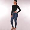Dámské elastické džíny Jeggings kalhoty s vysokým pasem Skinny Denim Pants Plus Size