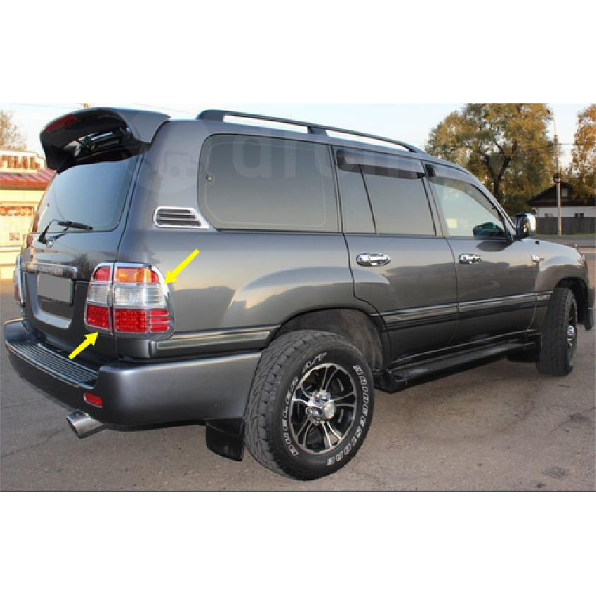 Хромированная накладка на задний фонарь для Toyota Land Cruiser LC100 2006-2007