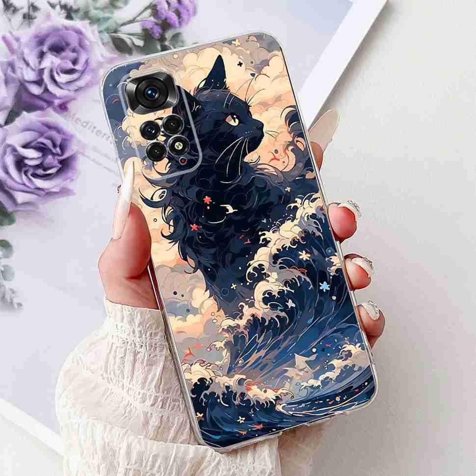 Colourful Flower For Xiaomi Redmi Note 11 4G Case Silicone Soft ShockPoof Back Cover For Redmi Note 11S Note11s Note11 4G Cases
